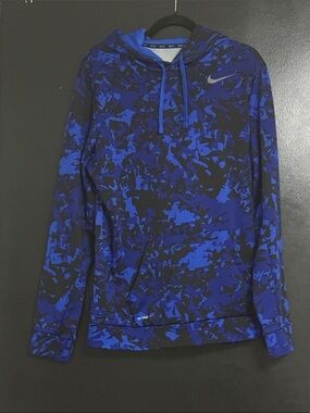 Nike Royal Blue & Black Camo Pullover Hoodie
